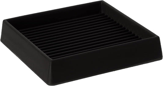 5X5 Rubber Caster Cups, Non Slip Furniture Pads, Anti-Slip Gripper, Anti Skid Furniture Feet, Anti Slide Floor Protector for Bed Couch Stoppers - 8 Pack Black