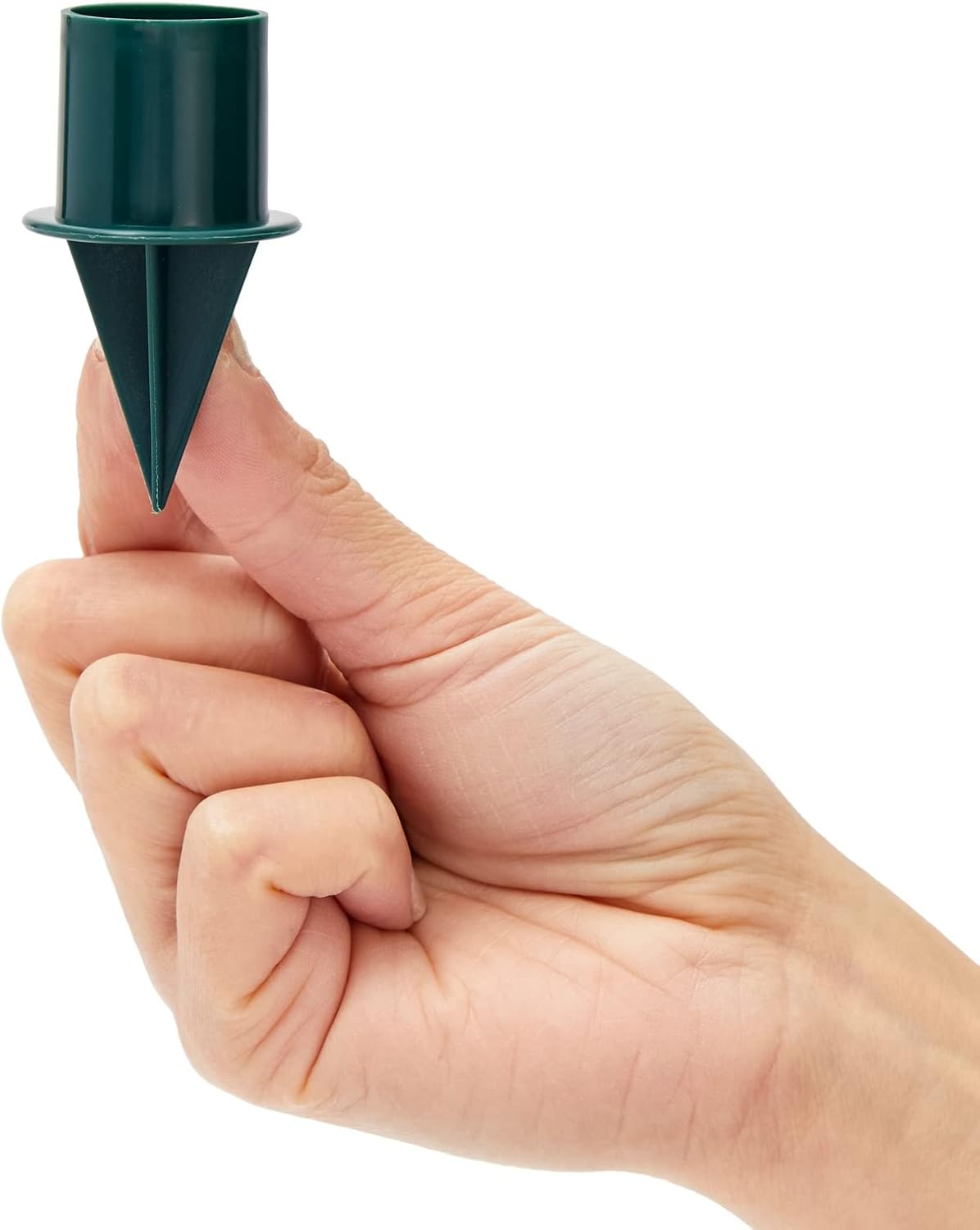 Juvale 40-Pack Green Plastic Candle Holders - 1-Inch Diameter - Durable Lightweight Floral Candle Holder Picks for Foam Arrangements & Table Centerpieces