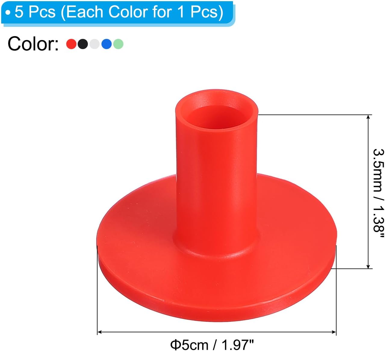 PATIKIL Rubber Golf Tees, Tall Practice Training Driving Range Tee Stable Ball Holder