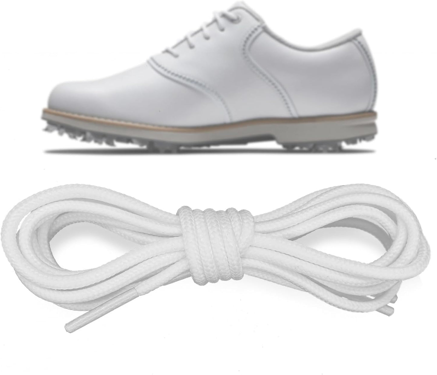 Polyester Golf Shoelaces for FootJoy Golf Sports Shoe, 3/32‘’(2.5mm) Thin Dress Oxford Shoe Lace Replacement Strings