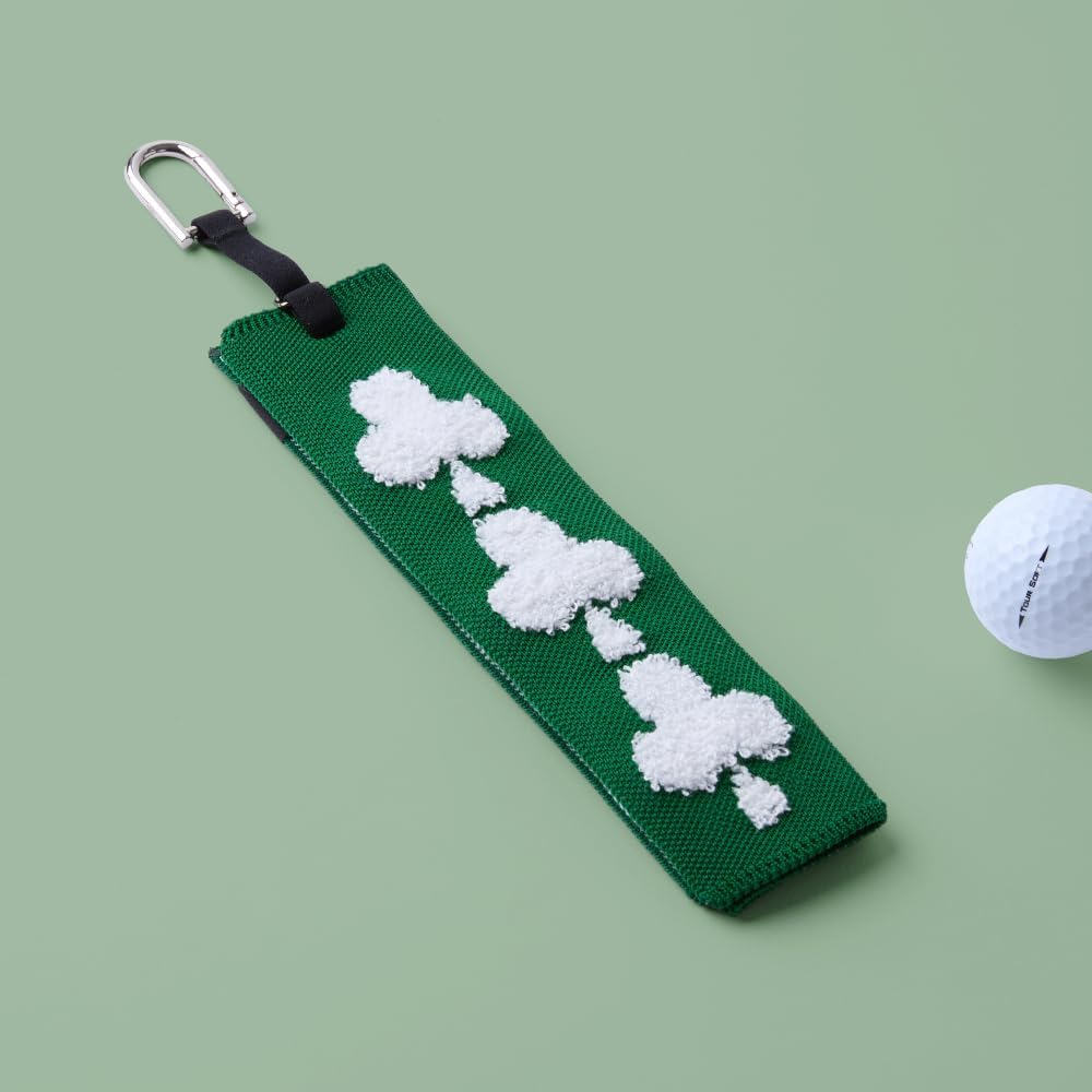 ANDGOLF Pleats Ball Towel, Use to Wash My Ball and Club, Best Choice for Golf Gifts, Embroidered Golf Towels, Clip for Bags/Pants/Skirts, Durable Elastic Band, Colorful Fashion Golf Item