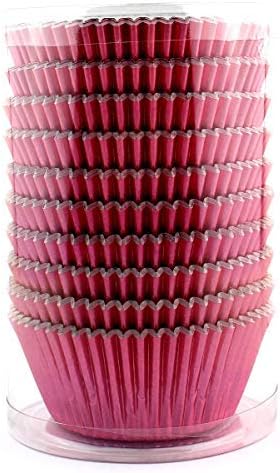 Eoonfirst Pink Foil Cupcake Case Liners Valentine's Day Baking Muffin Paper Cups 200 Pcs