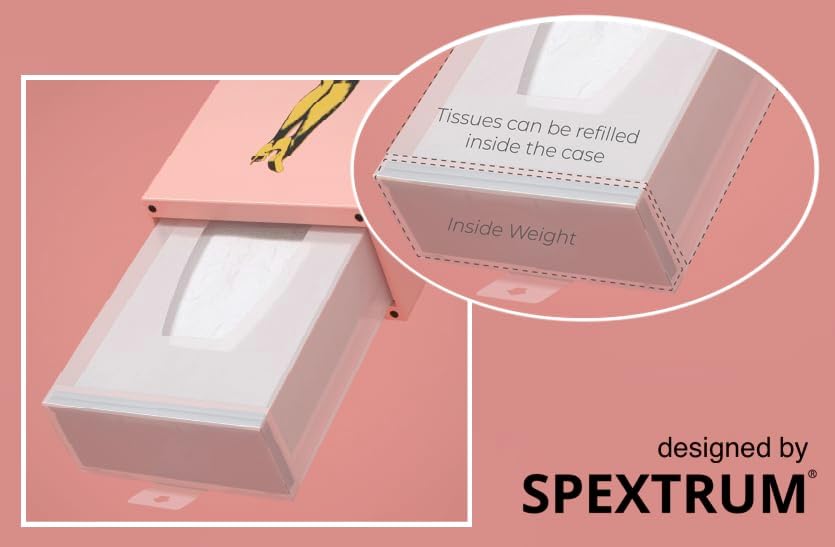 Flying Skirt® Tissue Box - The Original Award-Winning Lady Skirt Design, Resin Pop Art, Weighted Metal Base, Made in Korea, Premium Gifts & Novelty Home Decor by Spextrum (Orange)