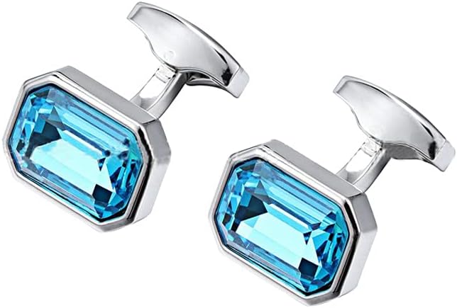 S&W Wedding Cufflinks for Men Cuffs with Gift Box Business for Tuxedo Shirts
