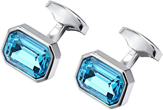 S&W Wedding Cufflinks for Men Cuffs with Gift Box Business for Tuxedo Shirts