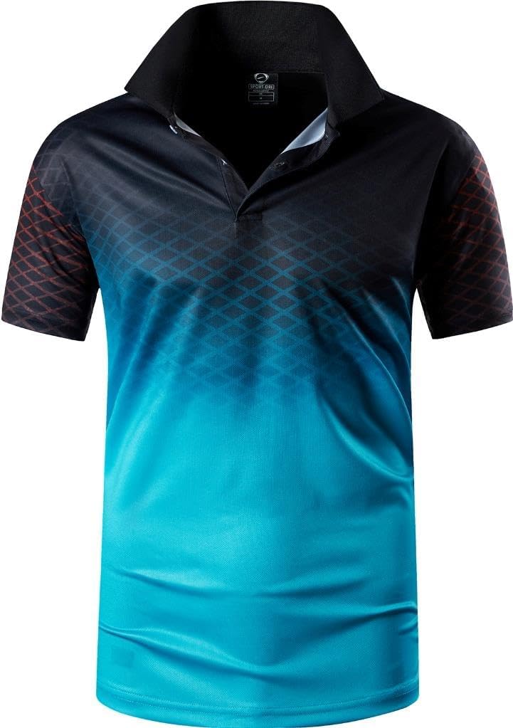 jeansian Men's Sport Outdoor Quick Dry Fit Short Sleeves Polo Tee Shirt Tshirt T-Shirt Tops Golf Tennis Bowling LSL195