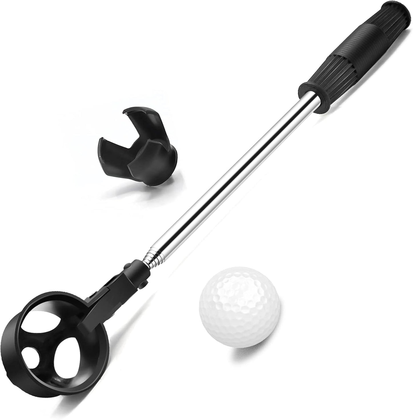 prowithlin Golf Ball Retriever, Stainless Telescopic Extendable Golf Balls Retrievers for Water w/Golf Ball Pick Up Retriever Grabber Claw Sucker Tool, Golf Gift for Men