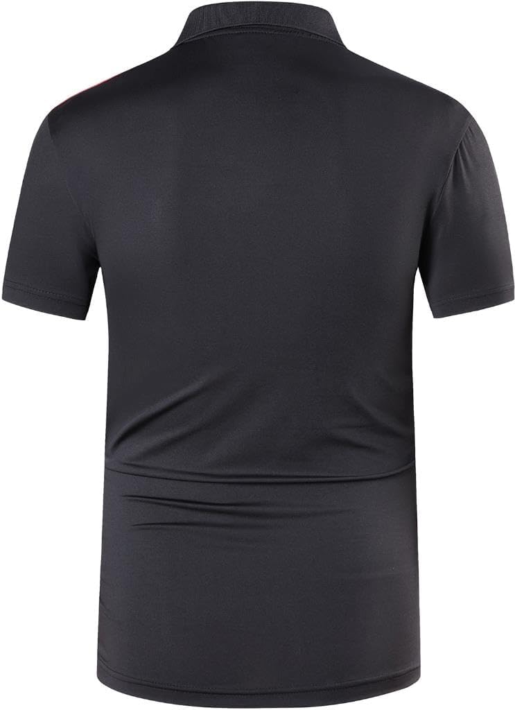 jeansian Men's Sport Outdoor Quick Dry Fit Short Sleeves Polo Tee Shirt Tshirt T-Shirt Tops Golf Tennis Bowling LSL195
