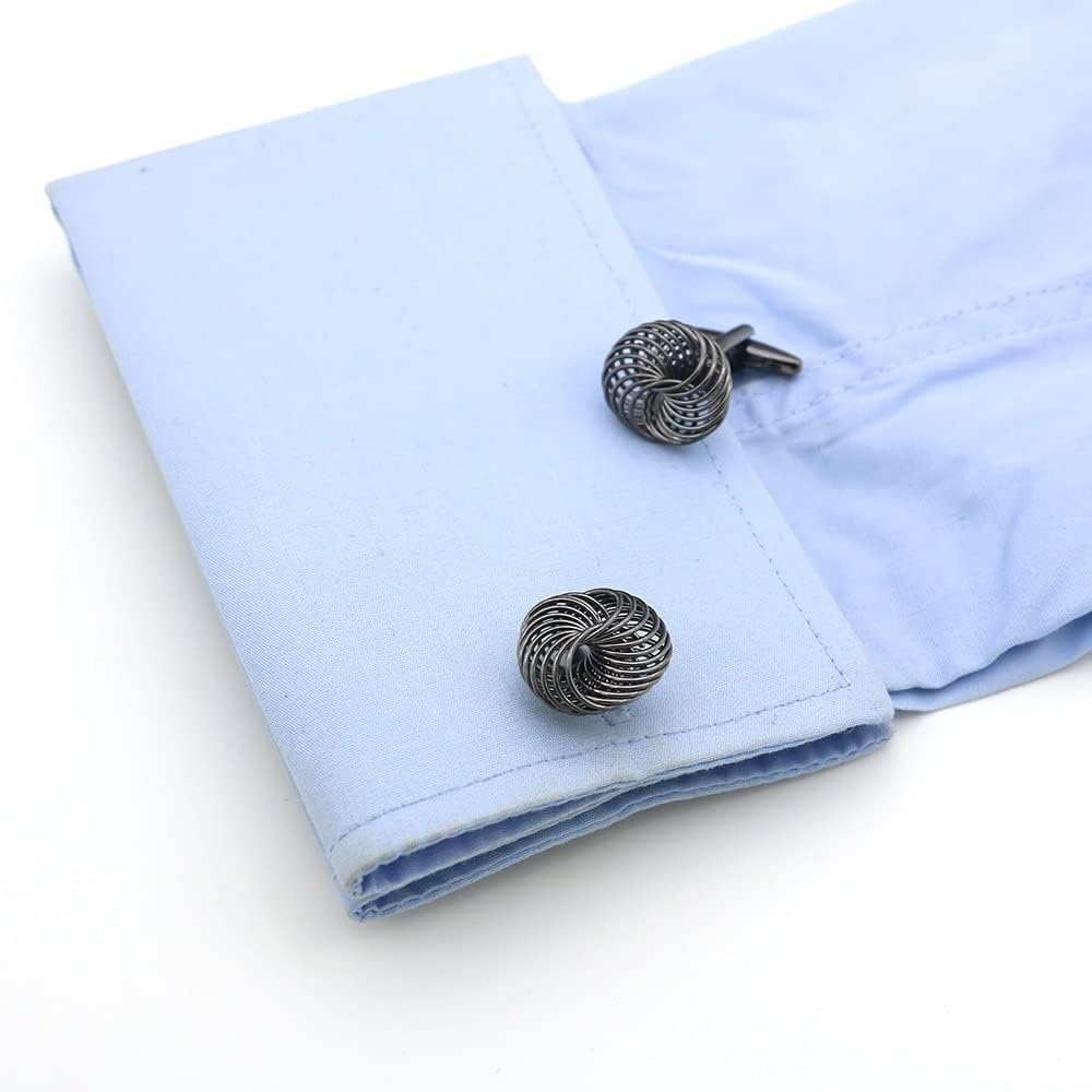 S&W Wedding Cufflinks for Men Cuffs with Gift Box Business for Tuxedo Shirts