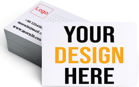 500Pcs Custom Business Cards Add Photo/Text/LOGO Personalized Business Cardsfor Small Business 300gsm Matte Paper Front & Back Sides Printed 3.5" x 2"