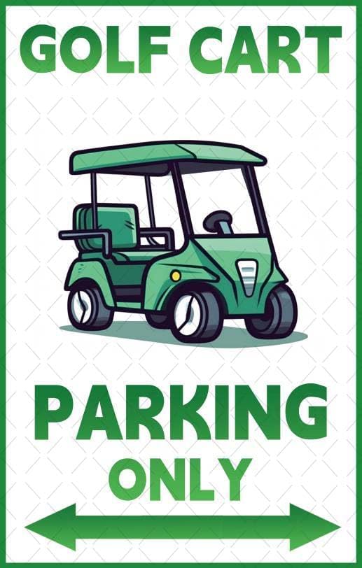 Golf Cart Decor Vintage Golf Cart Parking Only Tin Sign Retro Golf Decor Plaque Gifts For Golf Lovers Garage Man Cave 8x12 Inch