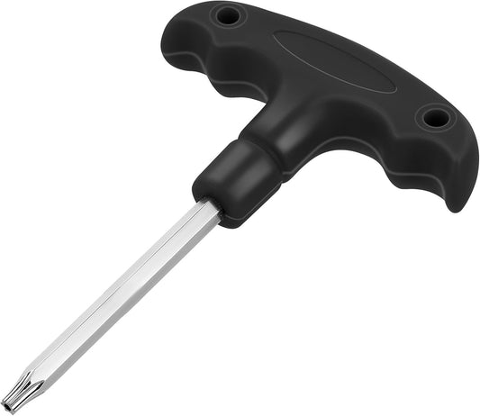 Golf Wrench Adjustable Golf Tool with Plastic Handle Golf Driver Spike Wrench Stainless Steel Golf Driver Tool for Golf Club Driver Equipment(Black)