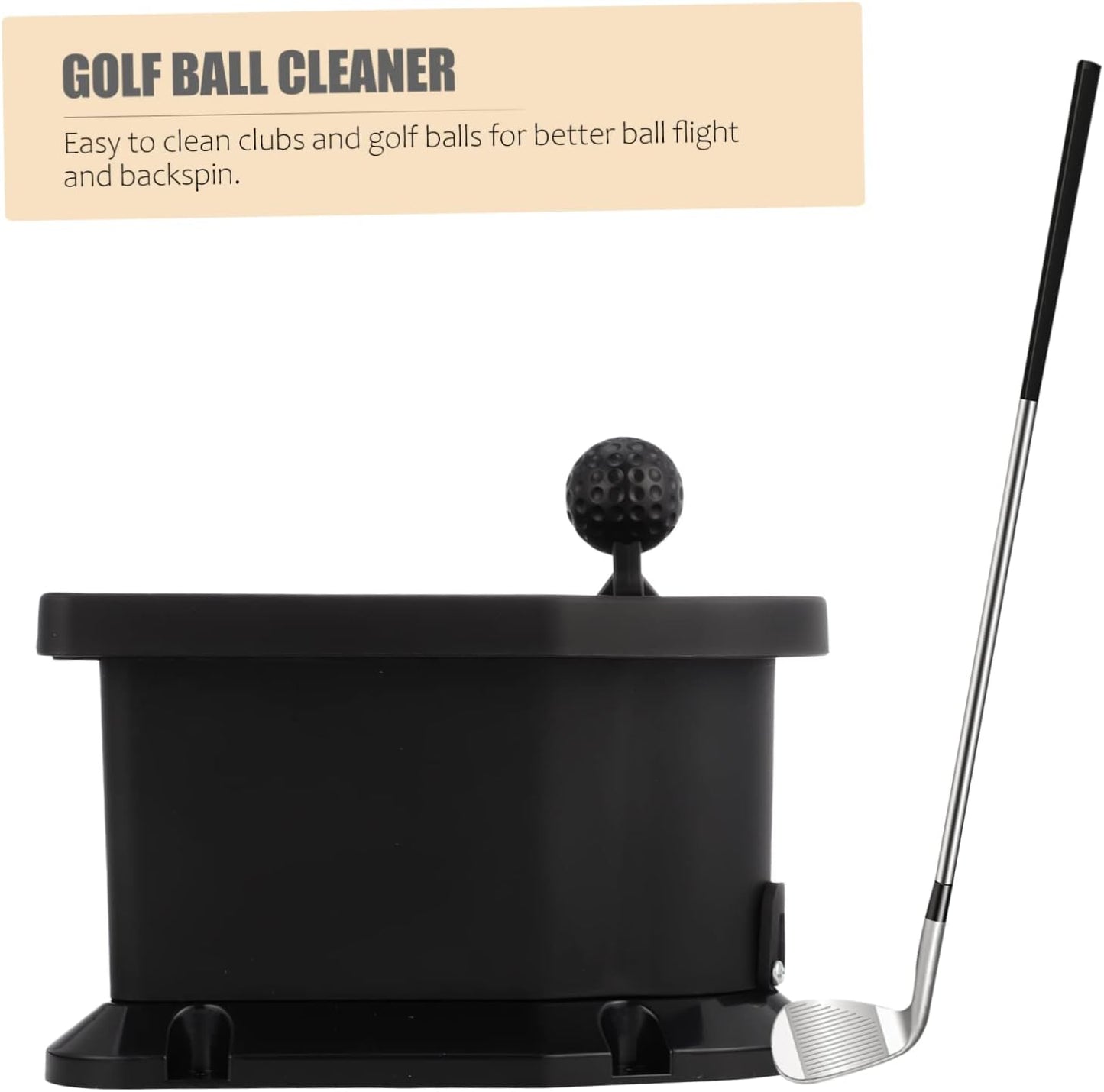 YARNOW Golf Club Washer Manual Cleaning Tool for Clubs and Balls Portable Accessory for Golf Carts Easy to Use for Improved Ball Flight and Backspin