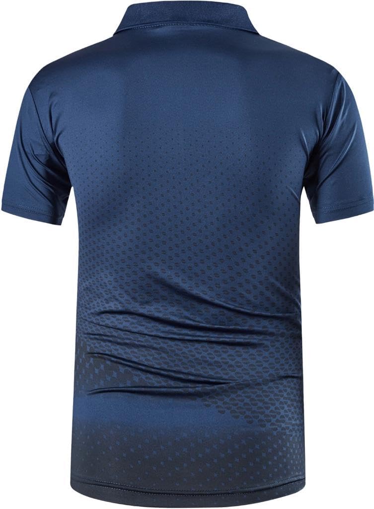 jeansian Men's Sport Outdoor Quick Dry Fit Short Sleeves Polo Tee Shirt Tshirt T-Shirt Tops Golf Tennis Bowling LSL195