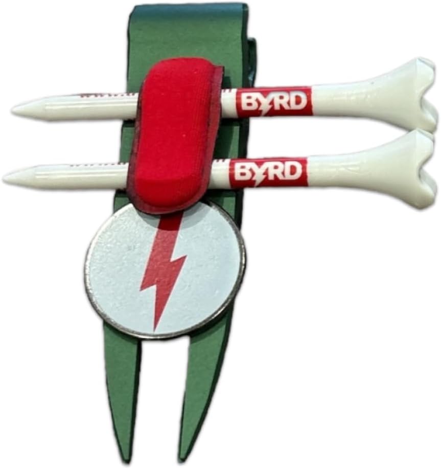 The Byrd Divot Clyp Golf Multitool - Divot Tool & Clip | Organizes Your Tees, Ball Marker & Divot Tool All in One | Essential Golf Gear for Focused Rounds | Golf Accessories for Men (Green)