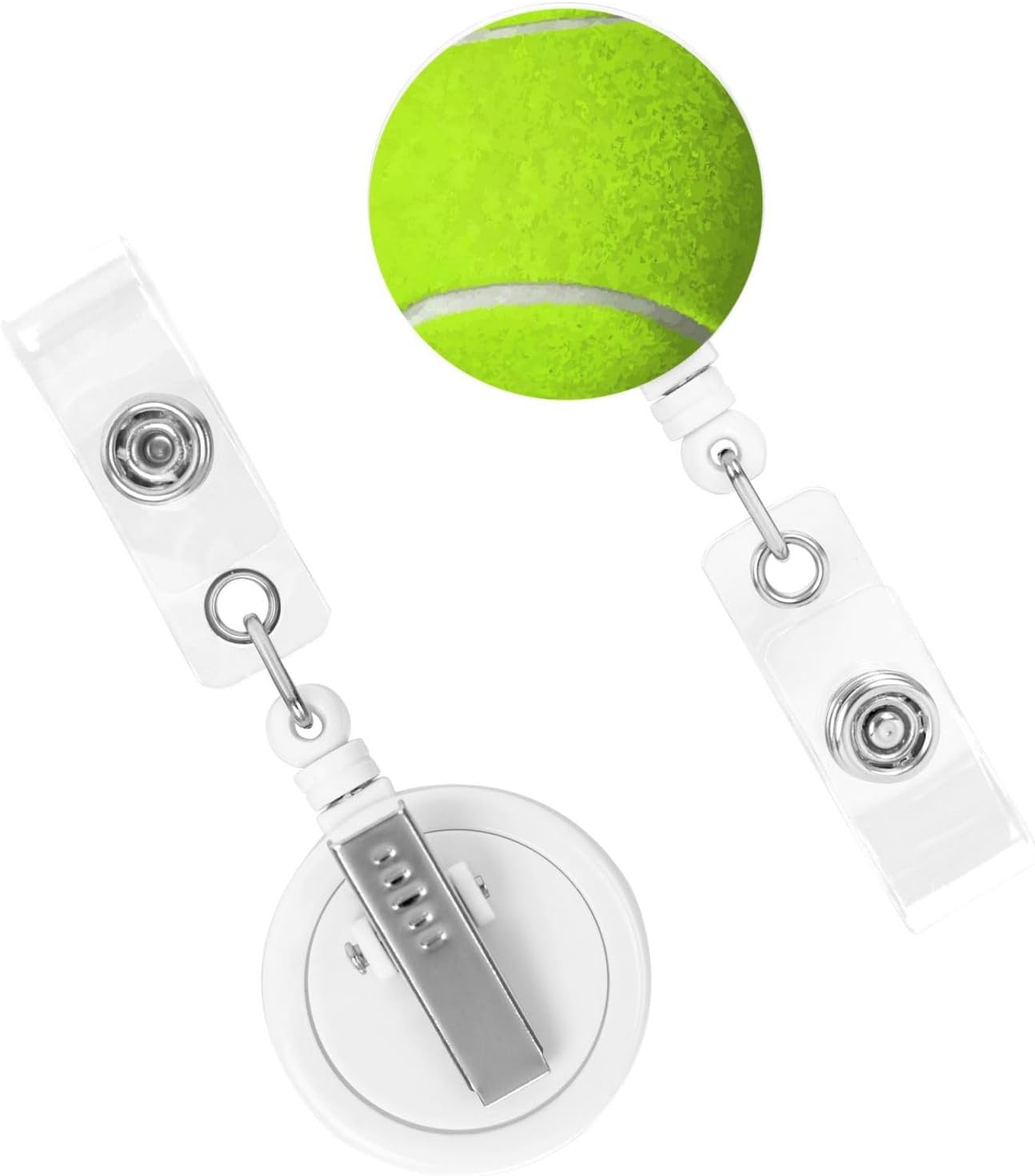 Tennis Badge Reels Retractable Badge Holder with Clip for Id Name Tag Office Worker Student Teacher Nurses Doctor