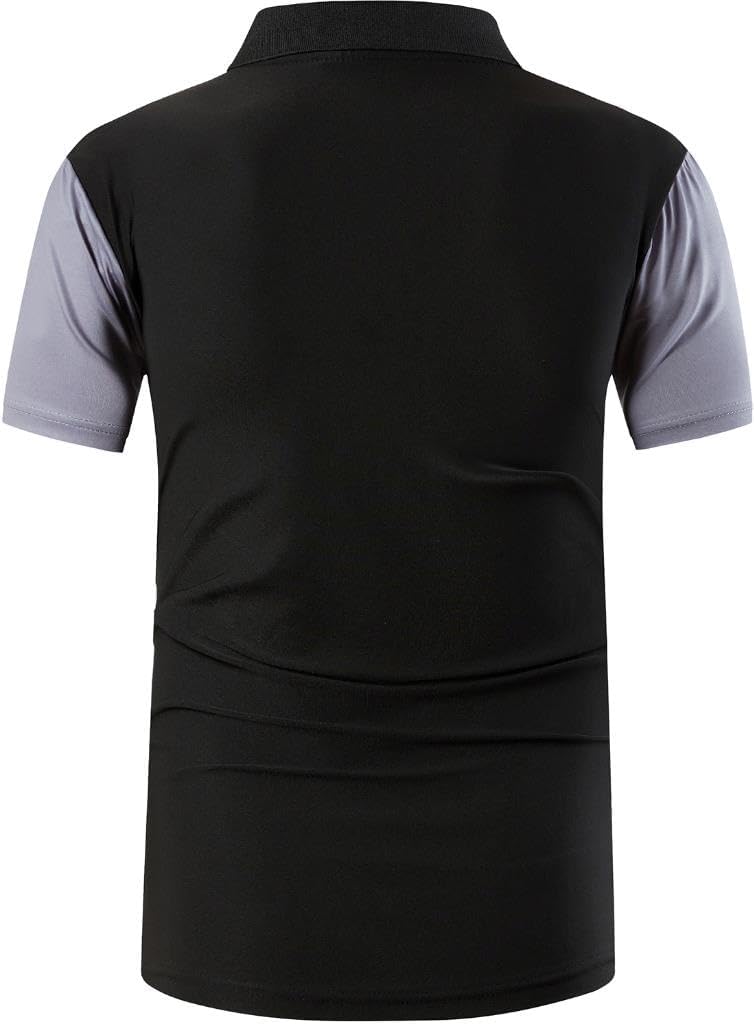 jeansian Men's Sport Outdoor Quick Dry Fit Short Sleeves Polo Tee Shirt Tshirt T-Shirt Tops Golf Tennis Bowling LSL195