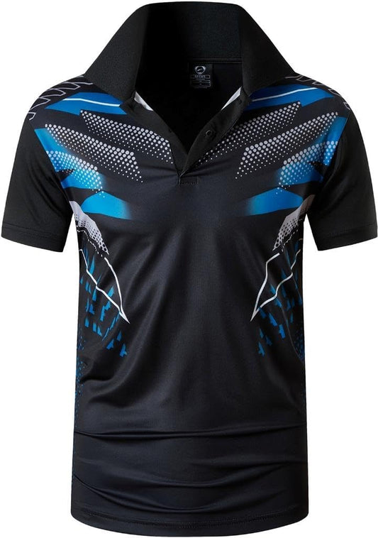 jeansian Men's Sport Outdoor Quick Dry Fit Short Sleeves Polo Tee Shirt Tshirt T-Shirt Tops Golf Tennis Bowling LSL195