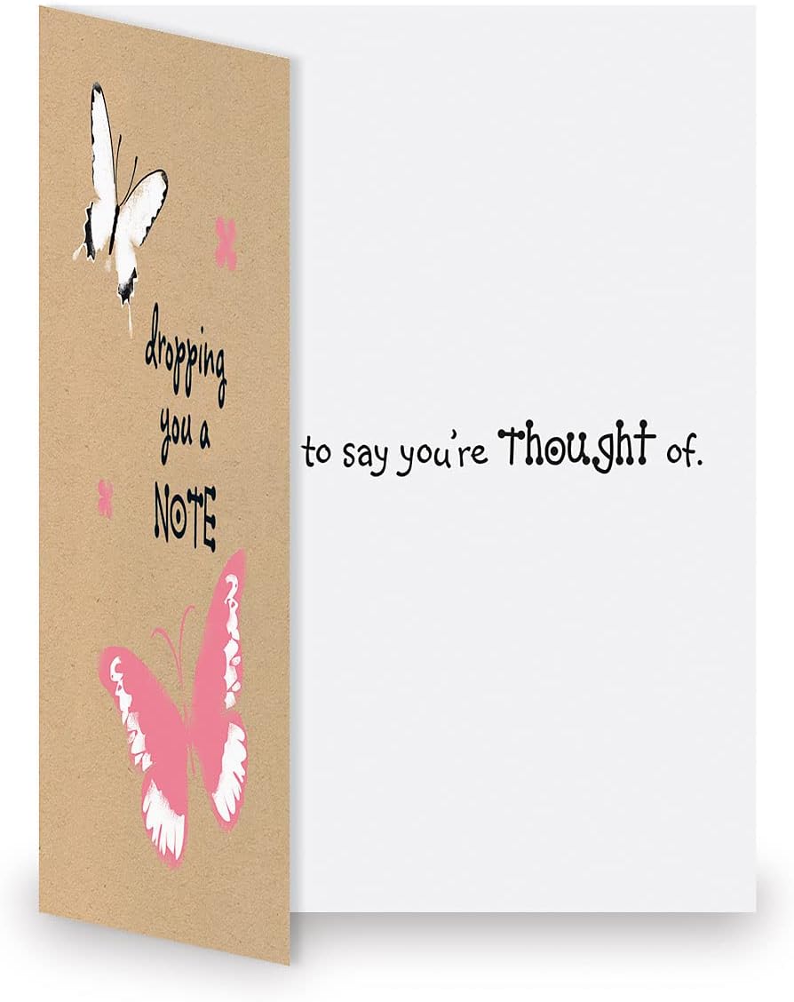 Current Kraft Thinking of You Friendship Greeting Card Set - Value Pack of 20 Cards With White Envelopes for Friends & Family, 5 Designs, Large 5" x 7" Assortment