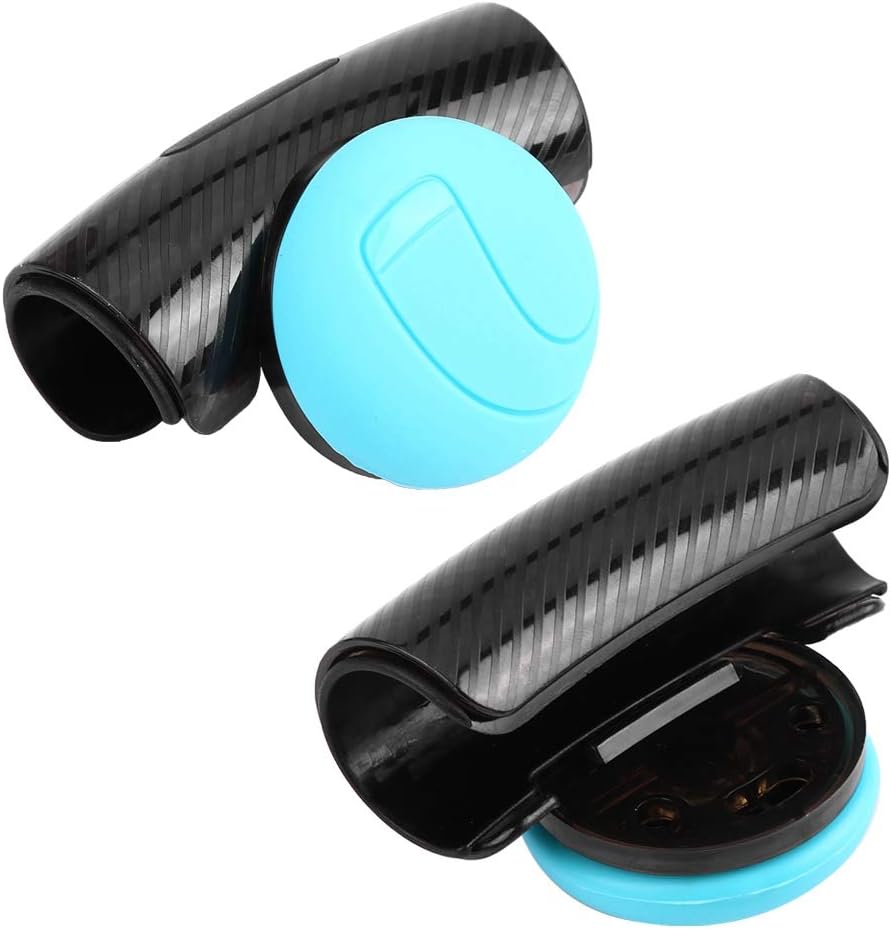 KIMISS Car Steering Wheel Knob Handle Ball, Universal Steering Wheel Booster Black, Blue(light blue)