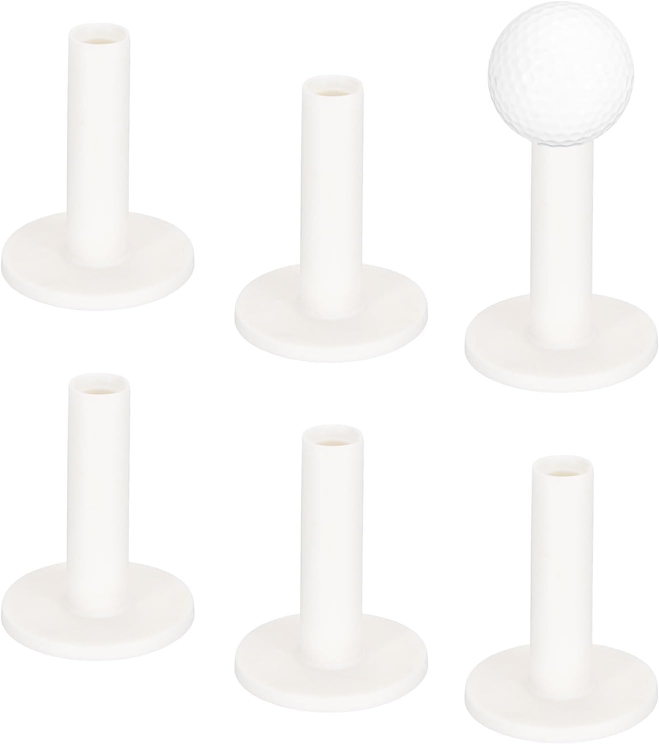 Rubber Golf Tees [] - Flexible Stable Ball Holder Use for Home & Outdoor & Indoor Tall Training Driving Range - [] Hitting Mats