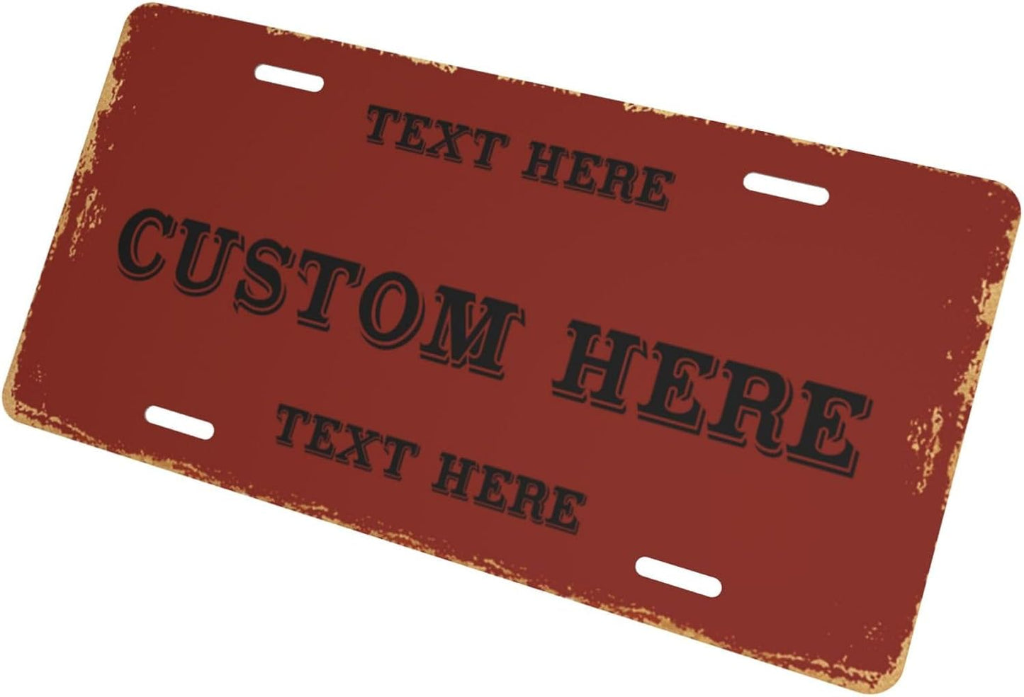 Custom Personalized Text Image Photo Design Customized Tag Aluminum License Plates for Front of Car 6x12 Inch-13