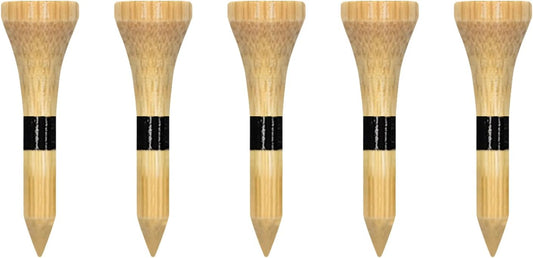 Wooden Golf Tees 3-1/4", 2-3/4", 2-1/8", 1-1/2" Available, 100 Count (Natural Color, White, Black, Blue, Red, Green, Yellow, Pink, Orange)