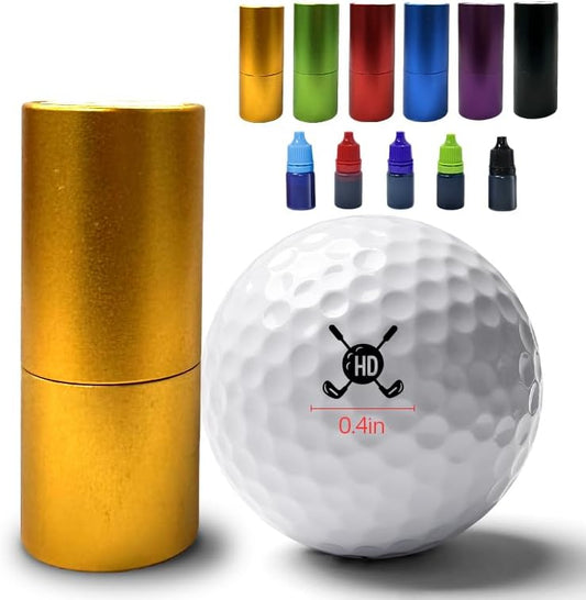 HDSD Custom Golf Ball Stamp Personalized Golf Stamps for Golf Balls with Ink Reusable Golf Gifts