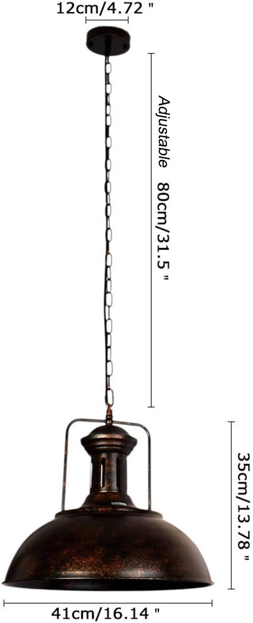 Industrial Nautical Barn Pendant Light Single with Rustic Dome Bowl Shape Mounted Fixture Ceiling Lamp Chandelier