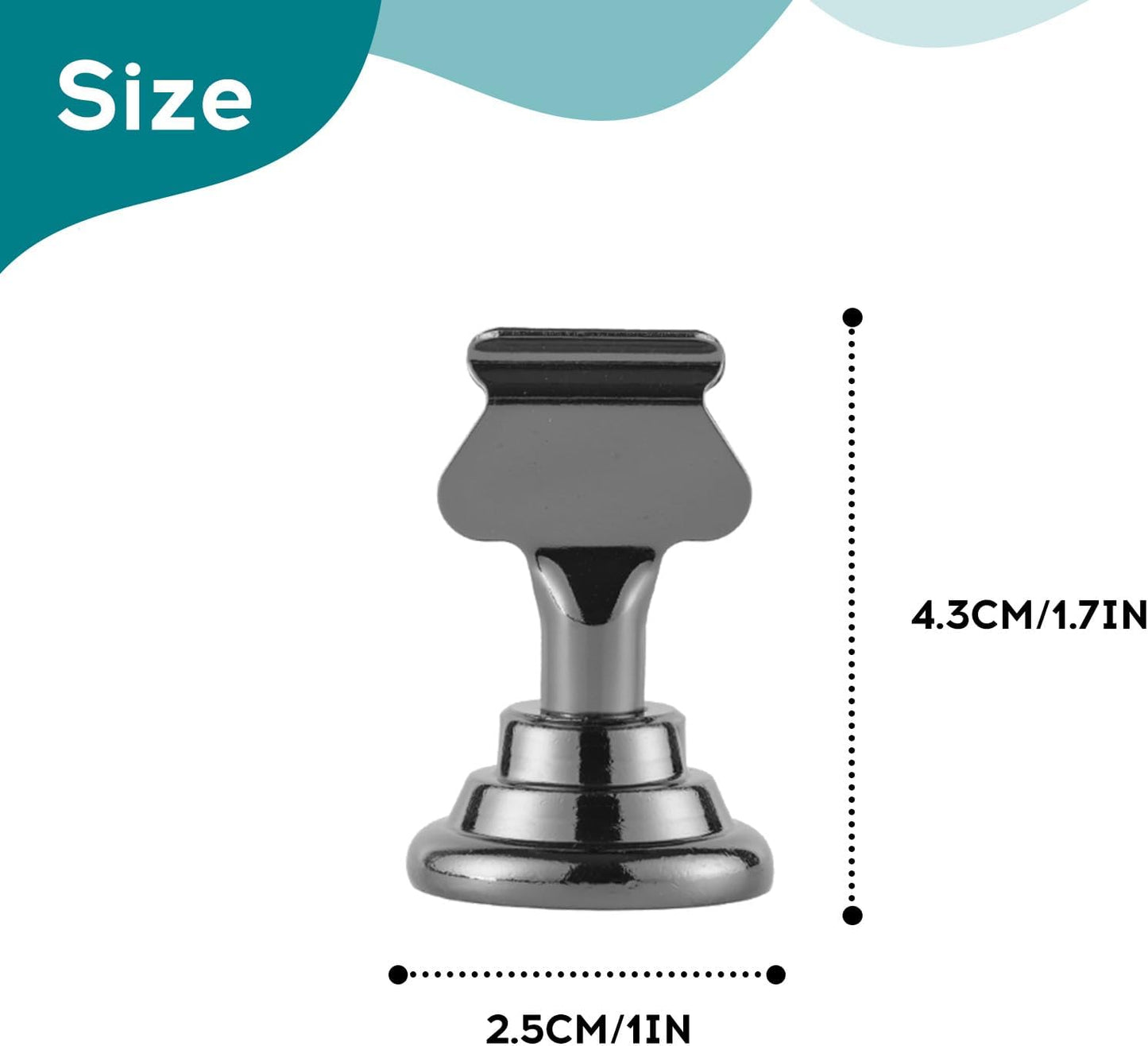 Urban Deco 16PK Table Number Holders Place Card Holders 1.7 Inch Table Card Holders Steel Card Holders for Photos, Food Signs, Memo Notes, Weddings, Restaurants, Birthdays(Nickel Black)