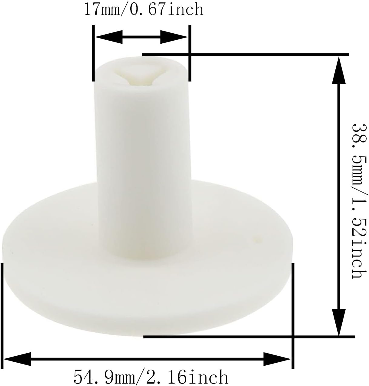 E-outstanding 5pcs Rubber Golf Tee Set 38mm Rubber Golf Tee Holder White 38mm for Practice Driving Range Mats