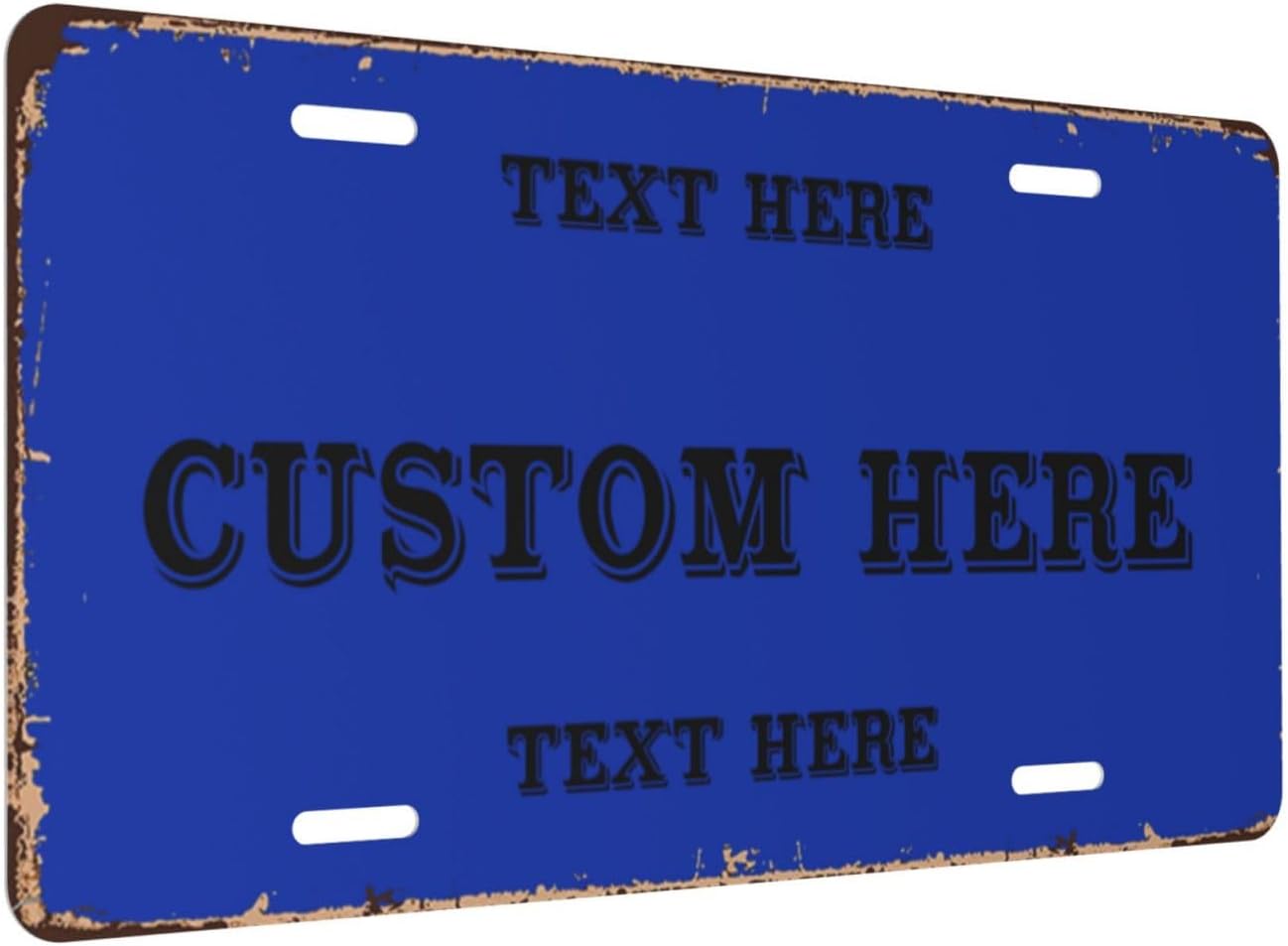 Custom Personalized Text Image Photo Design Customized Tag Aluminum License Plates for Front of Car 6x12 Inch-10