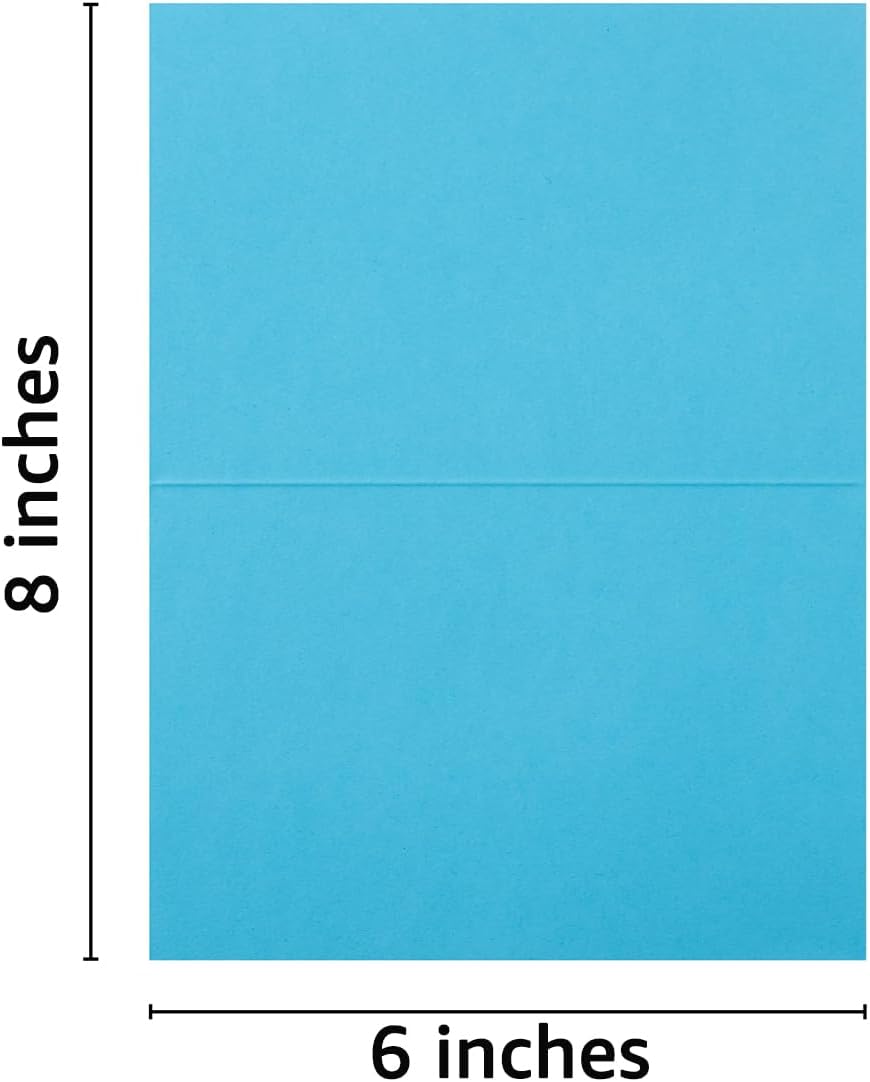 50 Pack Blank Cards Folded Cardstock Thank You Blank Greeting Cards for Invitations, Wedding, Greeting Cards, All Occasion DIY (Multicolor, 4x6)