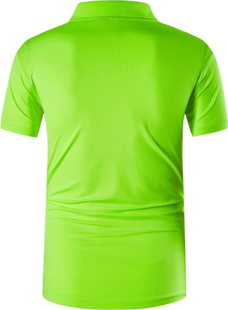 jeansian Men's Sport Outdoor Quick Dry Fit Short Sleeves Polo Tee Shirt Tshirt T-Shirt Tops Golf Tennis Bowling LSL195