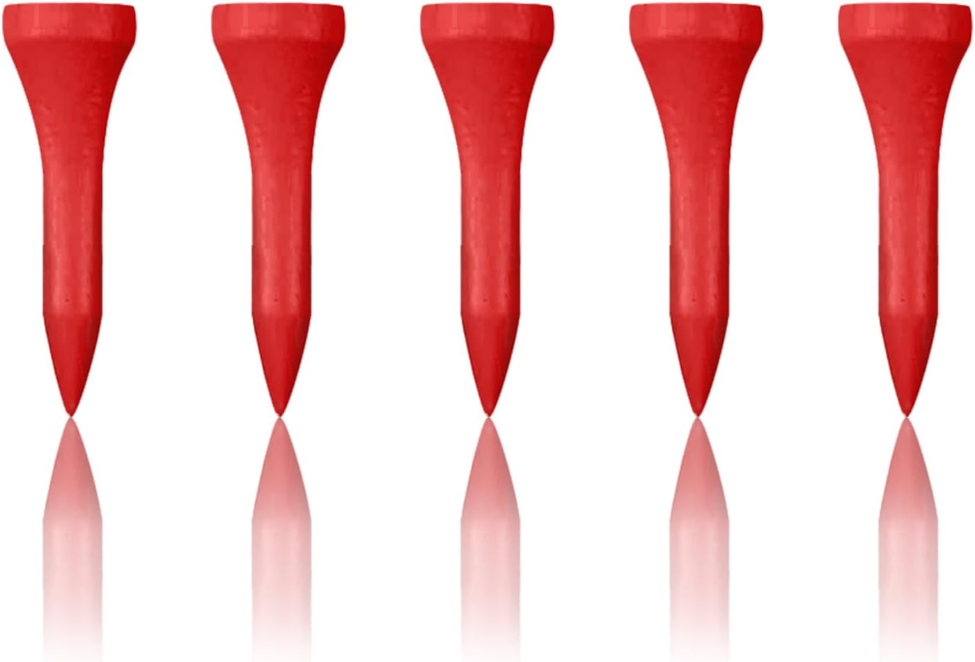 Wooden Golf Tees 3-1/4", 2-3/4", 1-1/2" Available,100 Count (Natural Color, White, Black, Blue, Red, Pink)