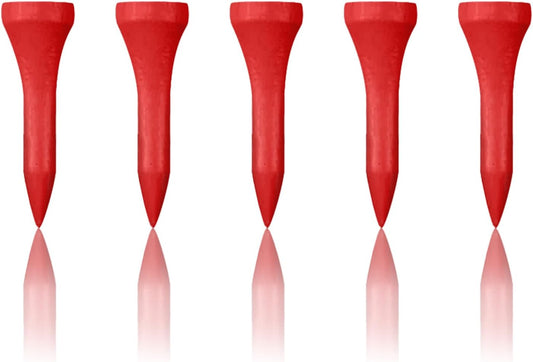 Wooden Golf Tees 3-1/4", 2-3/4", 1-1/2" Available,100 Count (Natural Color, White, Black, Blue, Red, Pink)