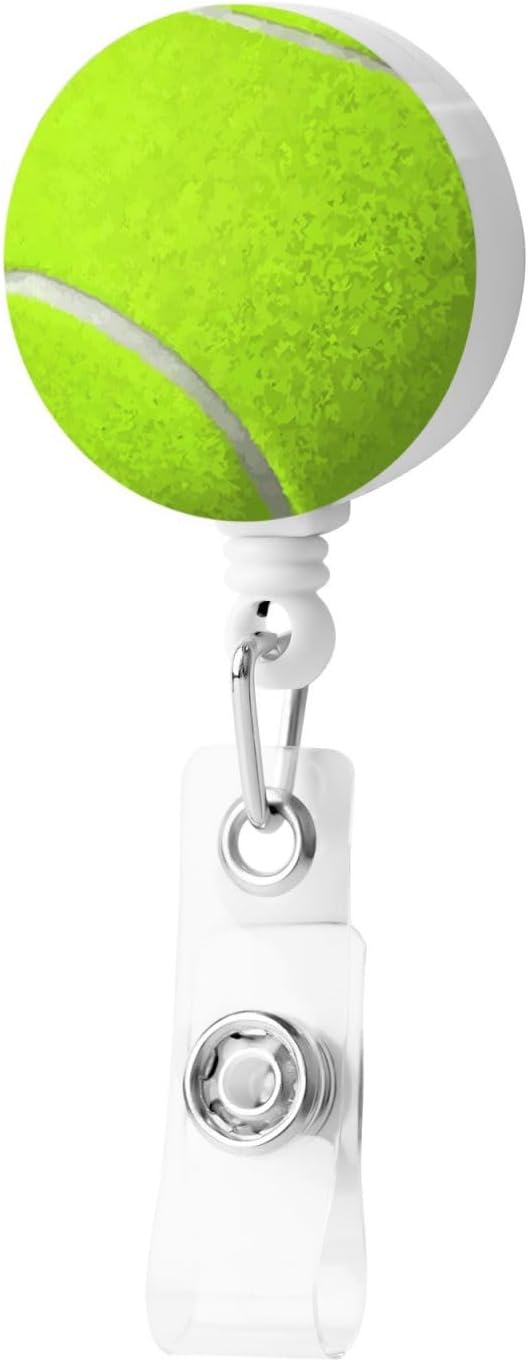 Tennis Badge Reels Retractable Badge Holder with Clip for Id Name Tag Office Worker Student Teacher Nurses Doctor