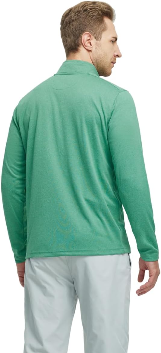 M MAELREG Quarter Zip Golf Pullover Men Dry Fit Long Sleeve Performance Wicking Mock Neck 1/4 Zip Pullover Mens Sweatshirt