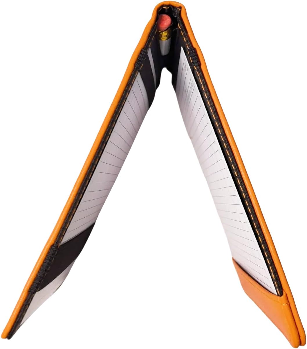 Golf Scorecard Holder (6 Colors - Premium Vegan Leather) | Yardage Book (4-Pack, Waterproof Stone Paper) | Scorecards (20-Pack White Cardstock) – Idea Gift for Golfers