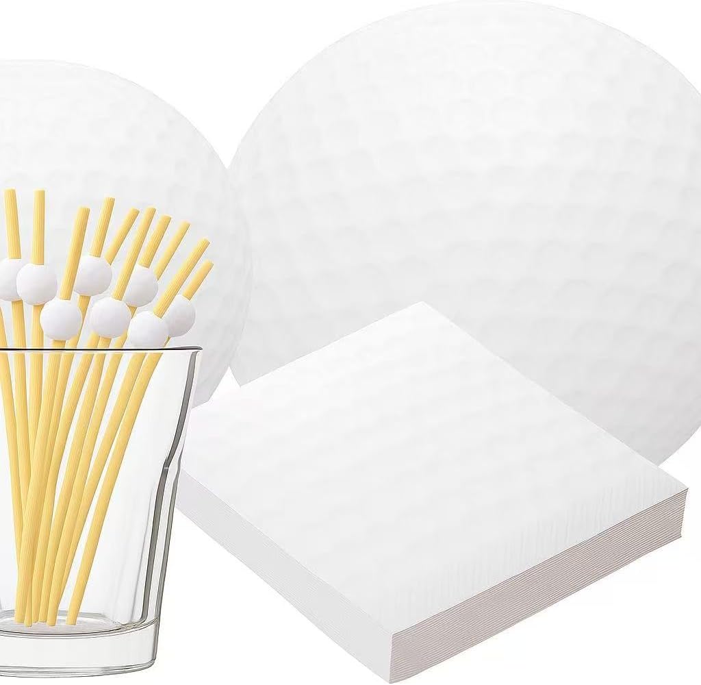 100 Pieces Golf Toothpicks 4.72 Inch Skewers Masters Golf party Decorations Picks Fruit Picks Decorative Toothpicks for Cocktail Sports Party Supplies (golf tooth+food storage)