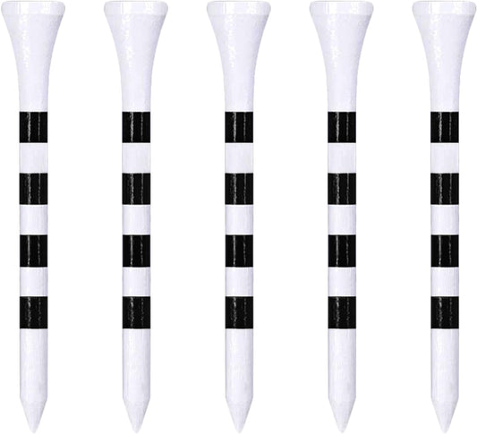 Wooden Golf Tees 3-1/4", 2-3/4", 2-1/8", 1-1/2" Available, 100 Count (Natural Color, White, Black, Blue, Red, Green, Yellow, Pink, Orange)