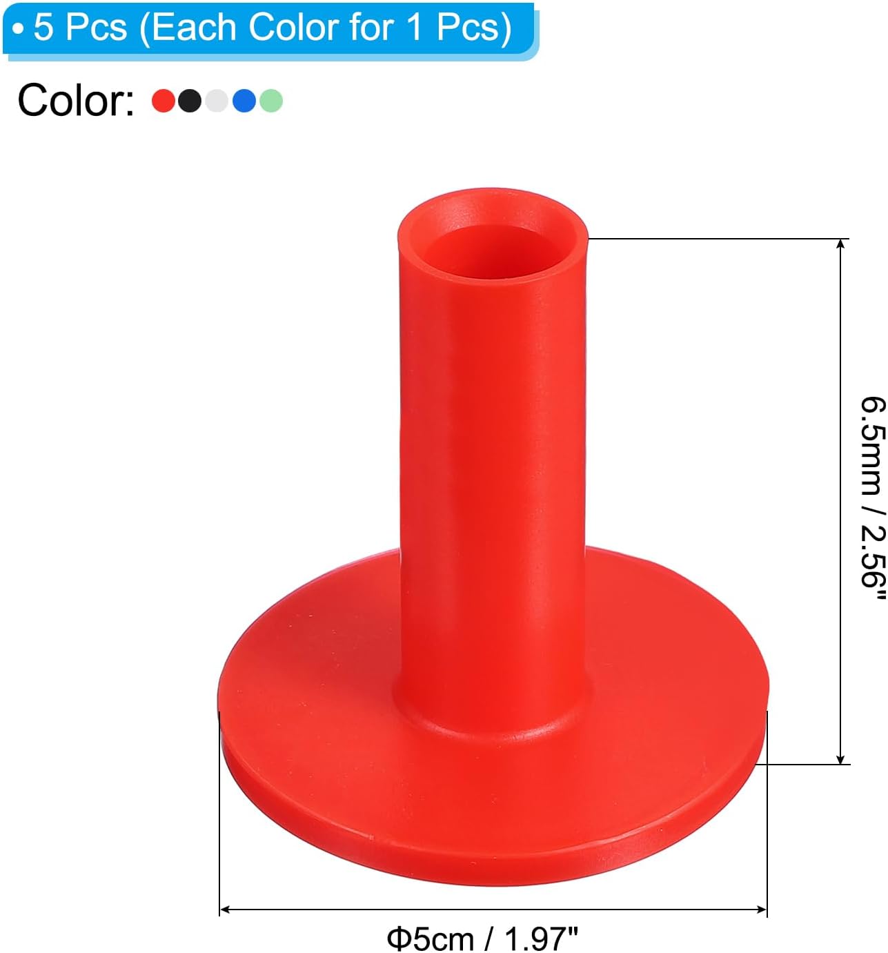 PATIKIL Rubber Golf Tees, Tall Practice Training Driving Range Tee Stable Ball Holder