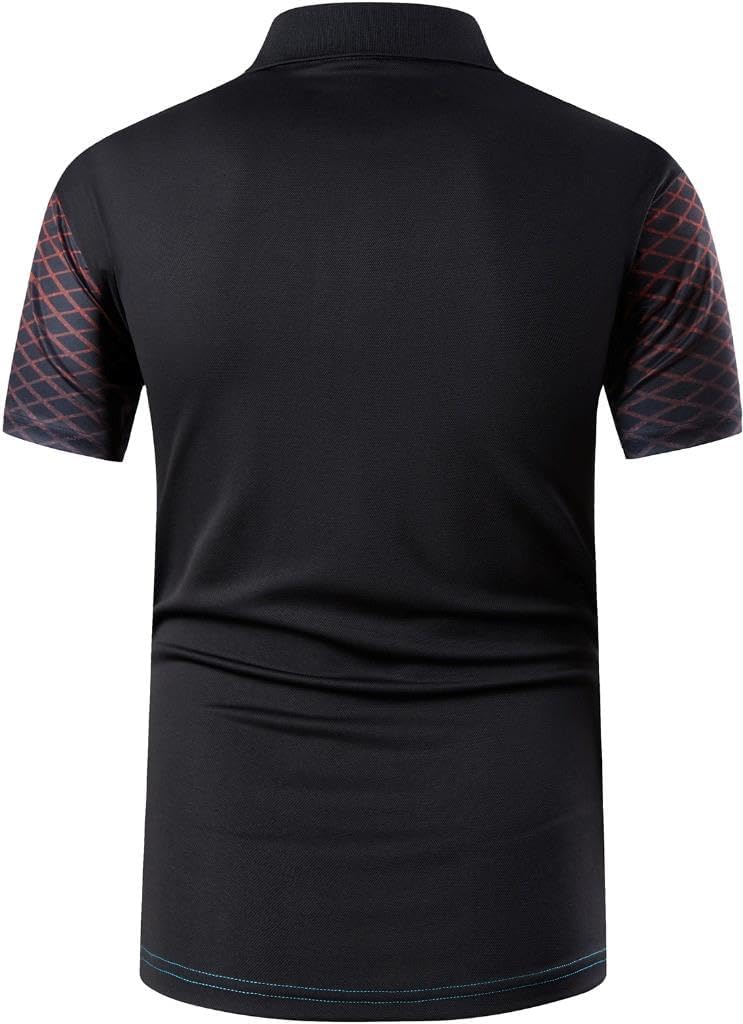 jeansian Men's Sport Outdoor Quick Dry Fit Short Sleeves Polo Tee Shirt Tshirt T-Shirt Tops Golf Tennis Bowling LSL195