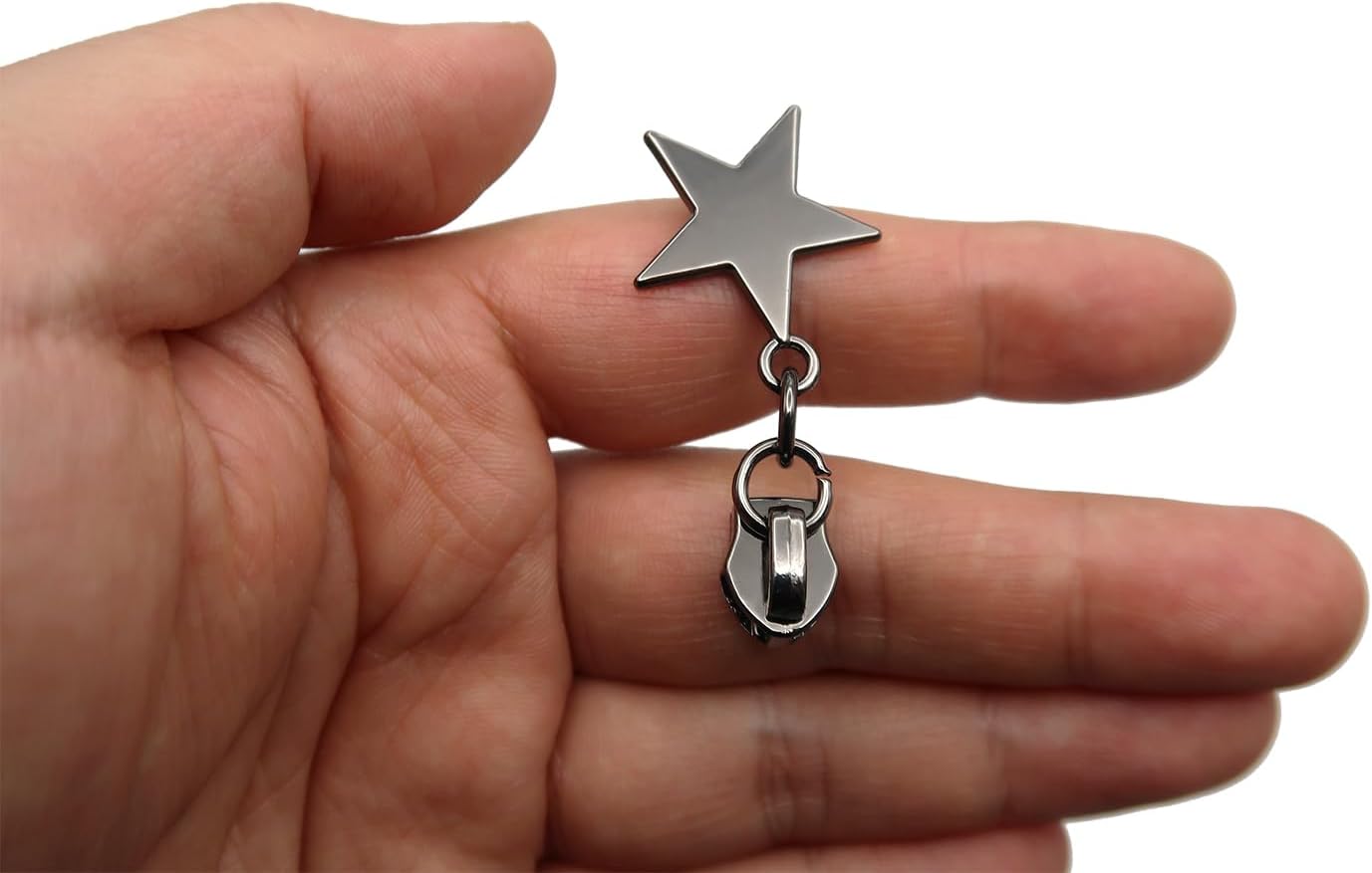 HOLSHUN #5 Zipper Sliders Zipper Pull 30pcs Bulk Heavy Duty Metal Gunmetal Pulls for #5 Nylon Coil Zippers Replacement Luxury Bag Hardware Luggage & DIY Craft Supplies Star