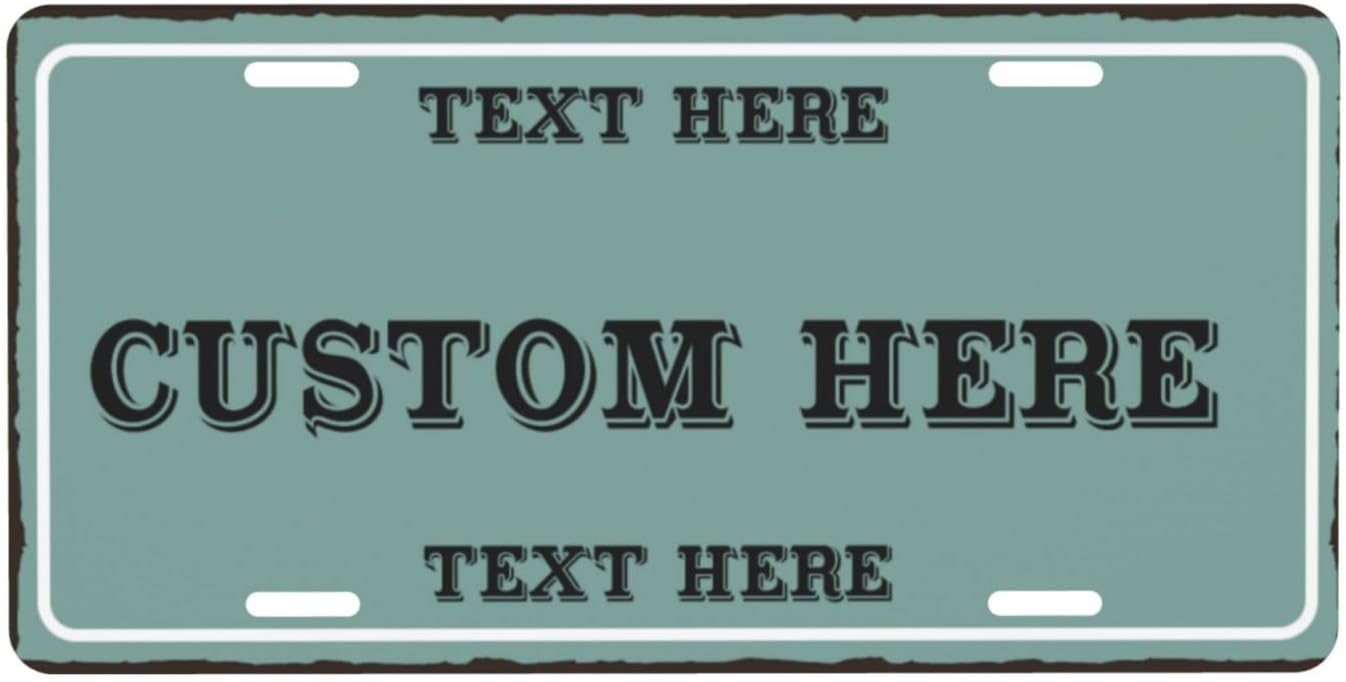 Custom Personalized Text Image Photo Design Customized Tag Aluminum License Plates for Front of Car 6x12 Inch-18