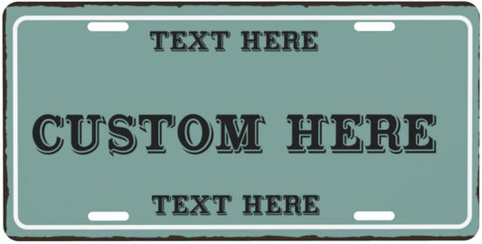 Custom Personalized Text Image Photo Design Customized Tag Aluminum License Plates for Front of Car 6x12 Inch-18