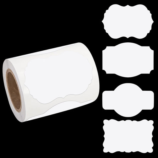 SallyFashion 200PC Label Stickers, 3x2 Inch Canning Labels for Mason Jars, All-Purpose Self-Adhesive Handmade Stickers for Bottles, Canning Supplies, Present Tags(White)