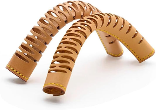 Jiesinlov 2Pcs Bag Handle Wrap Covers for Speedy 25 30 35,Vachetta Leather Grip Protector Strap,Stain and Abrasion Resistant(Beeswax)