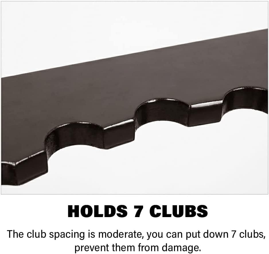 Katzowen Golf Club Rack for Garage, Wooden Golf Clubs Display Stand, 7 Golf Putter Holder, Indoor & Outdoor Golf Club Storage Shelf Organizer Equipment