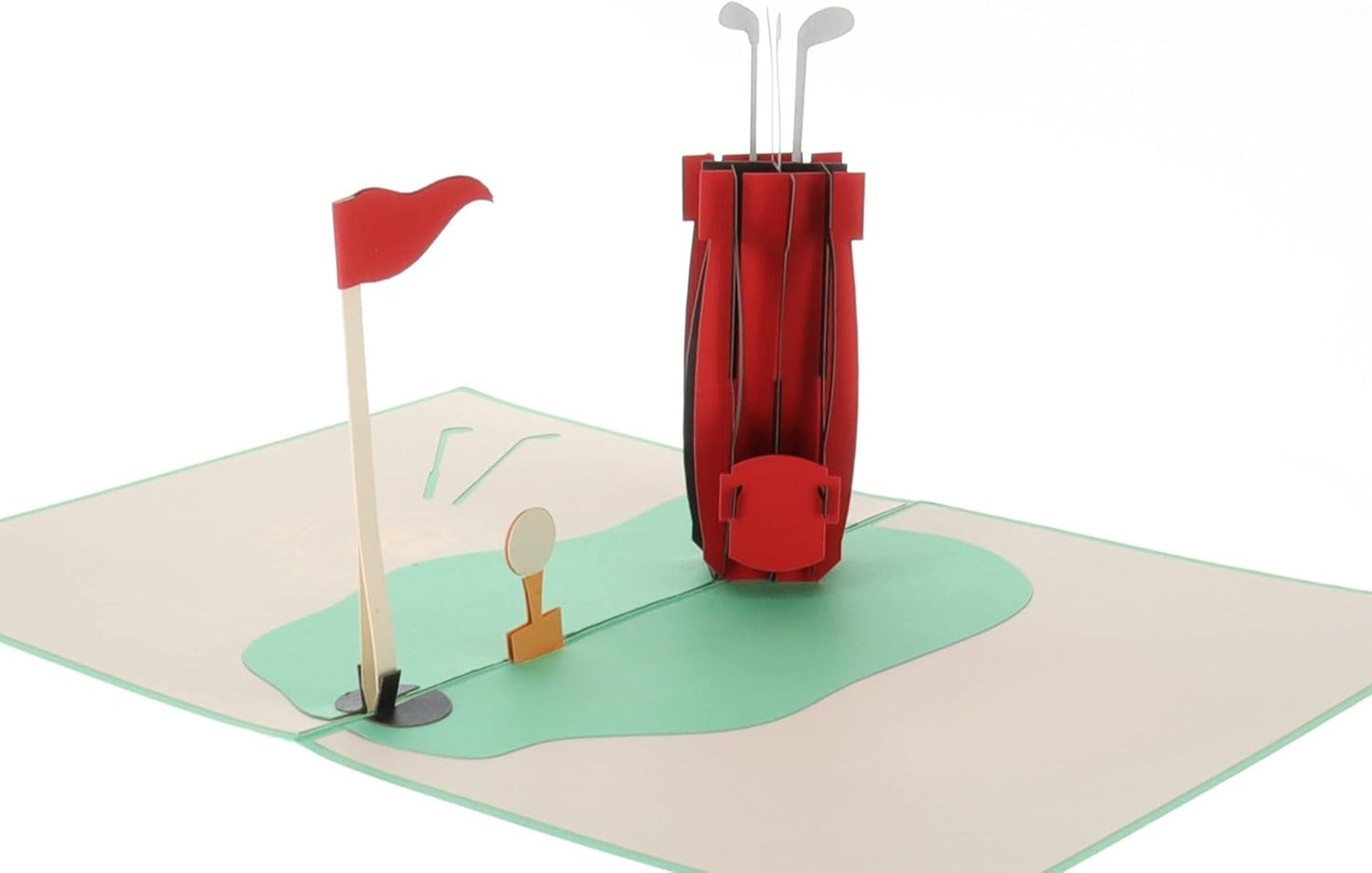 iGifts And Cards Perfect Tee Time 3D Pop Up Greeting Card - Hole in One, Cool Putter, Putting Green, Happy Birthday, Awesome Golf Retirement, Father's Day, Mother's Day, Cute Golfer Gifts, Miss You